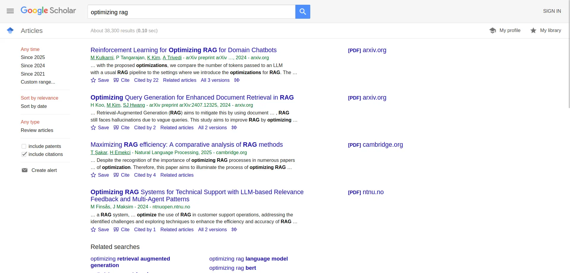 example google scholar search