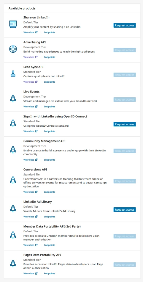 LinkedIn APIs for company profiles