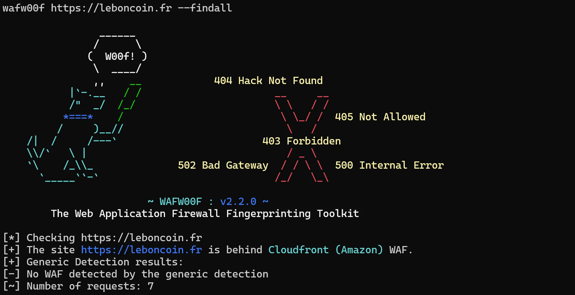 wafw00f leboncoin antibot identification results