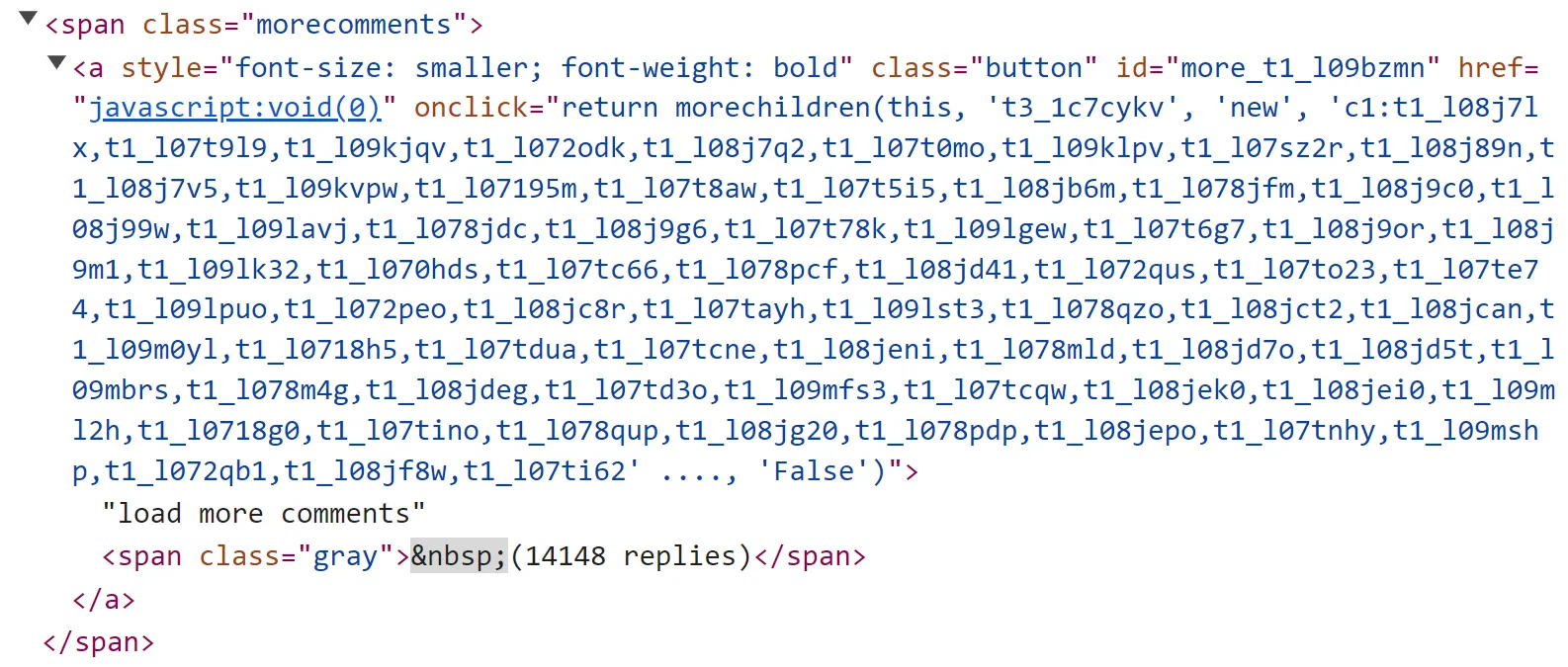 reddit comment page source